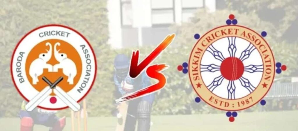 baroda cricket team vs sikkim cricket team match scorecard